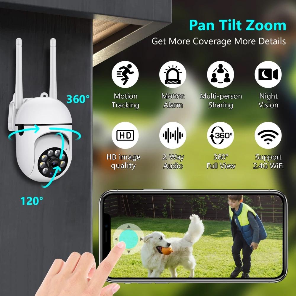 <> Wireless Hd Smart Security Camera With Night Vision And Two Way Audio