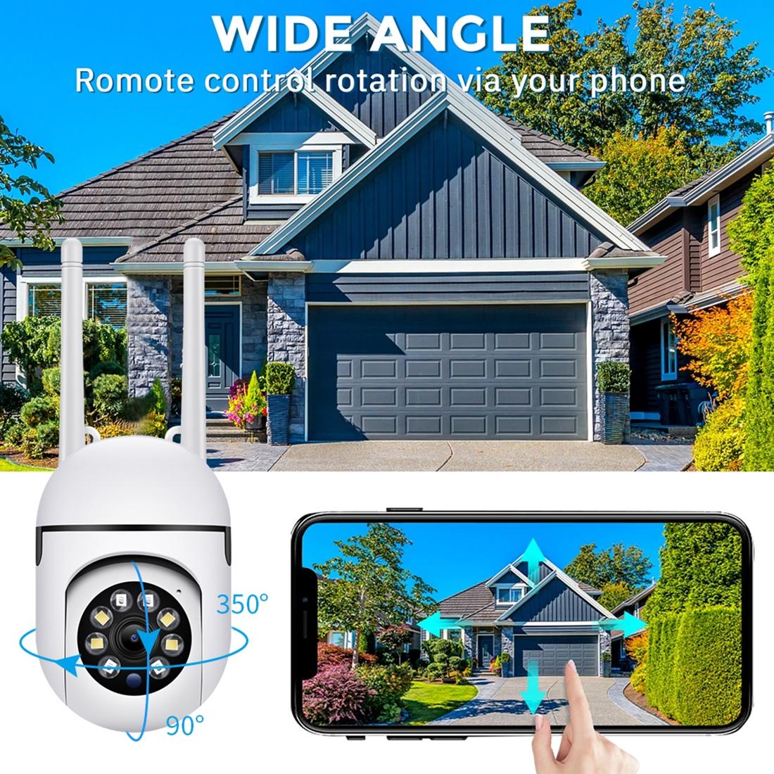 <> Wireless Hd Smart Security Camera With Night Vision And Two Way Audio