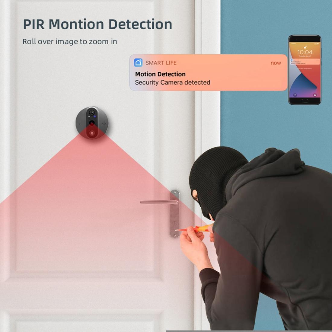 Smart Wifi Doorbell With Night Vision And Motion Detection 4.3 Inch Screen
