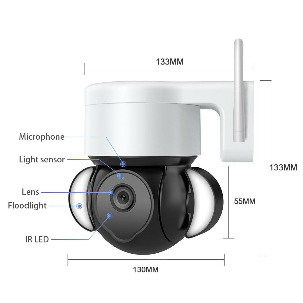 Smart Security Floodlight Camera With 4Mp Resolution And Two Way Audio