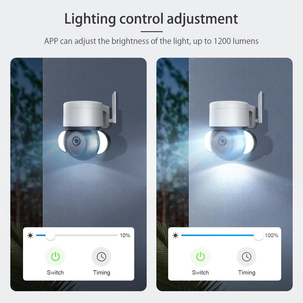 Smart Security Floodlight Camera With 4Mp Resolution And Two Way Audio
