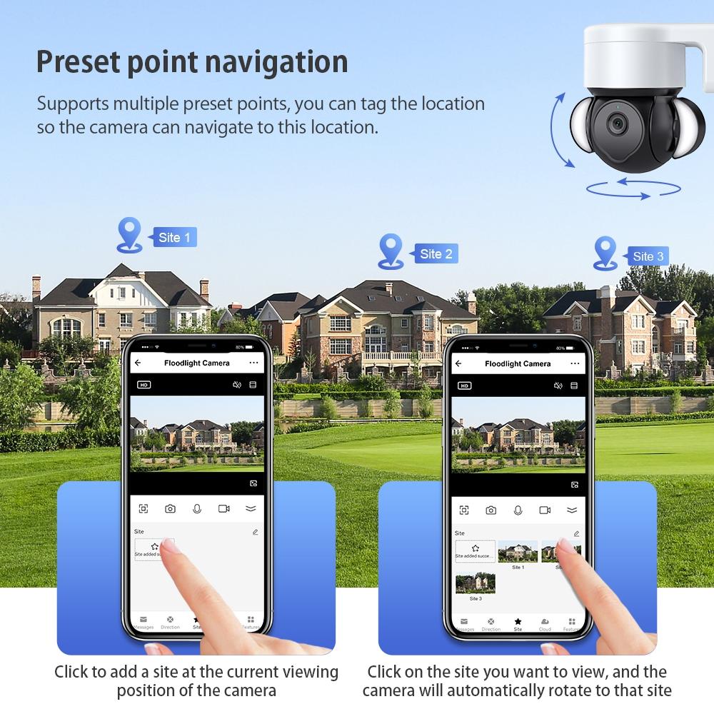 Smart Security Floodlight Camera With 4Mp Resolution And Two Way Audio