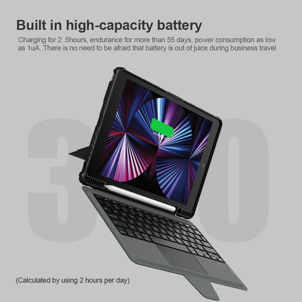 6 Row Keyboard Case For Ipad 10.2 2019 2020 2021 With Bumper Combo
