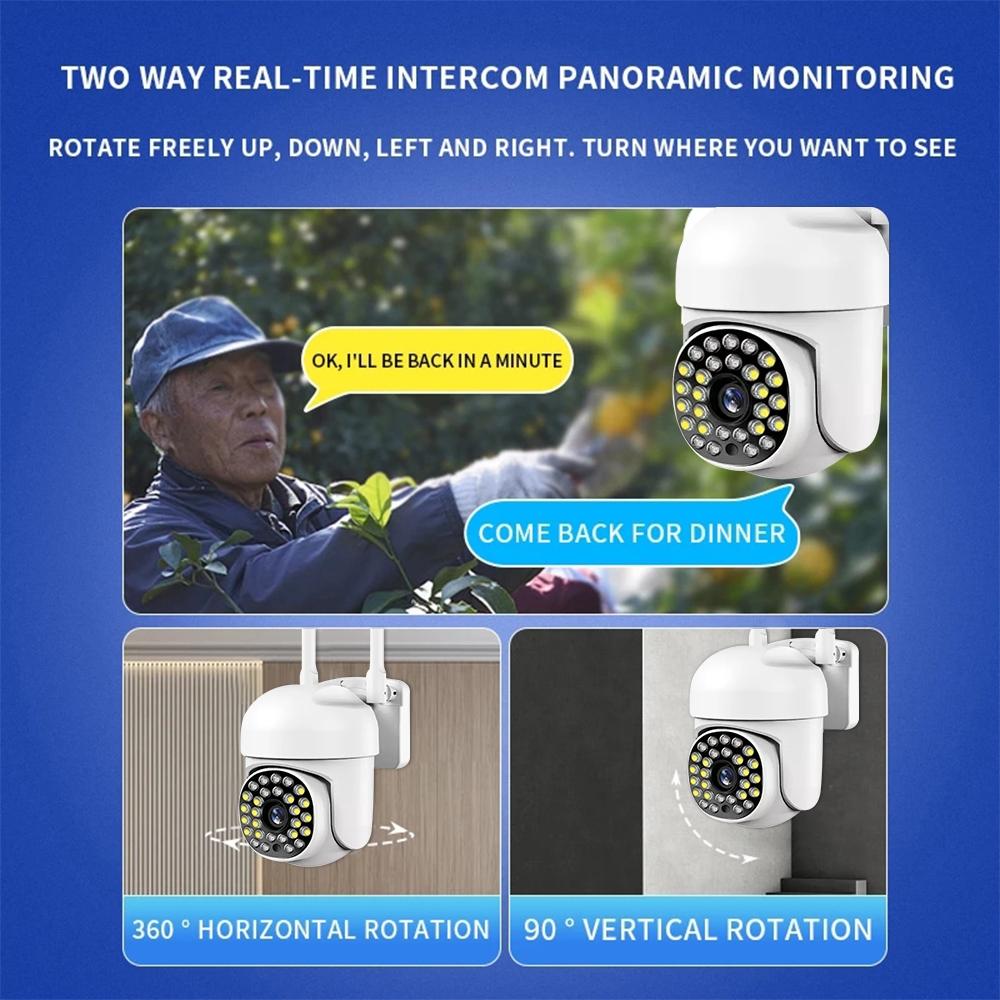 Smart Ptz Camera With 1080P Resolution And Two Way Voice Intercom Security Solution