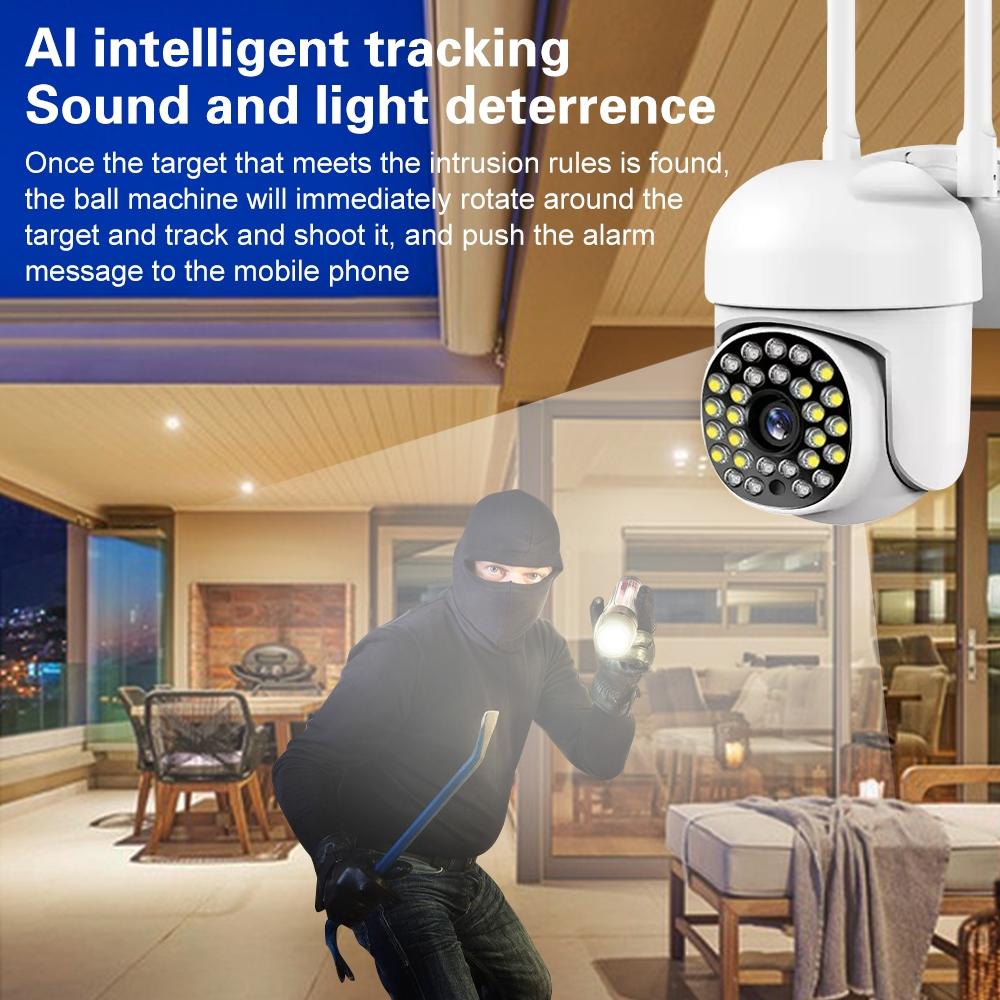 Smart Ptz Camera With 1080P Resolution And Two Way Voice Intercom Security Solution