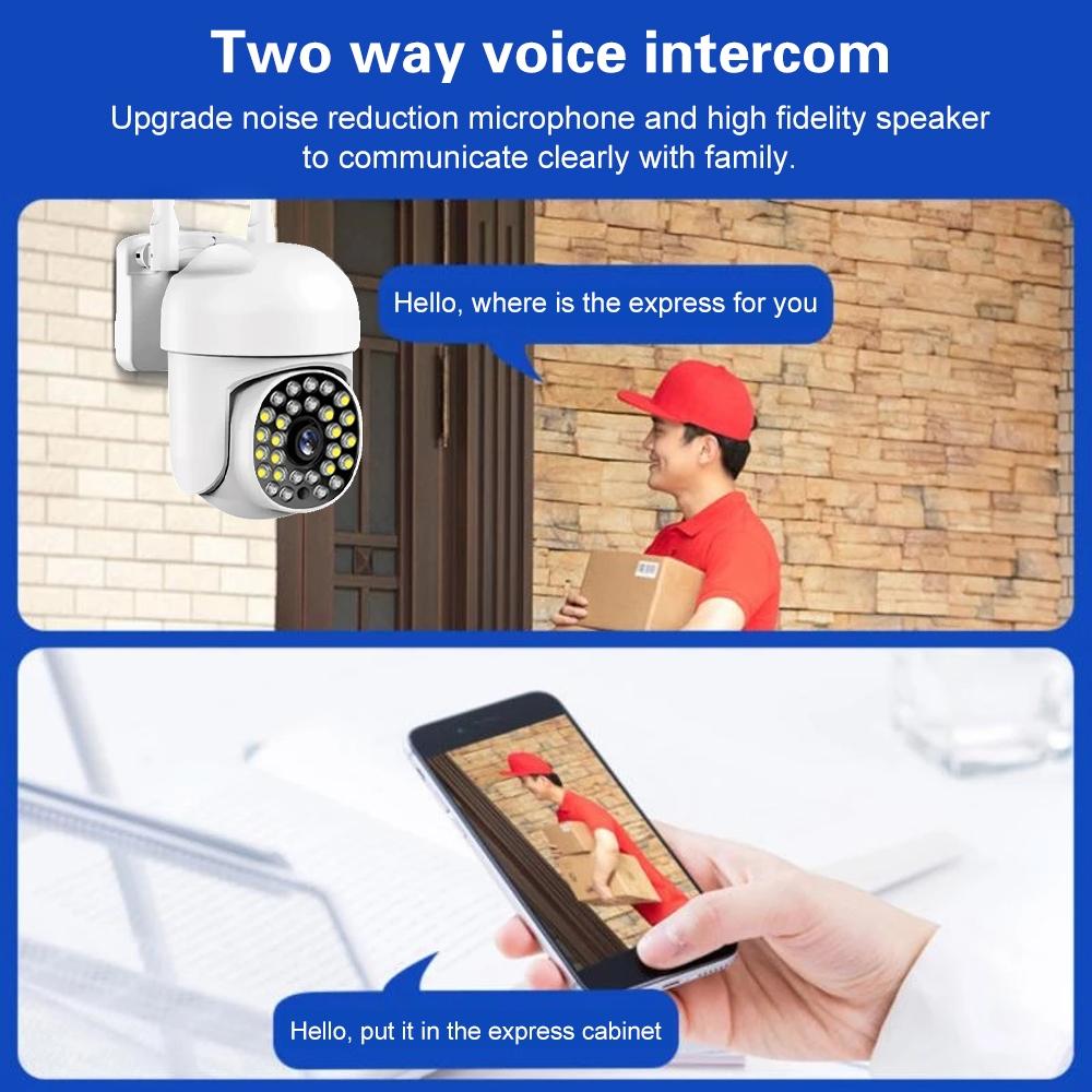 Smart Ptz Camera With 1080P Resolution And Two Way Voice Intercom Security Solution