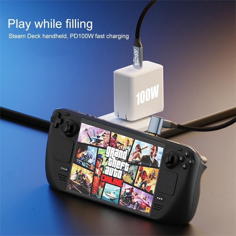 1.5M Usb C To Stereo Curved Data Cable For Steam Deck Gen2 100W