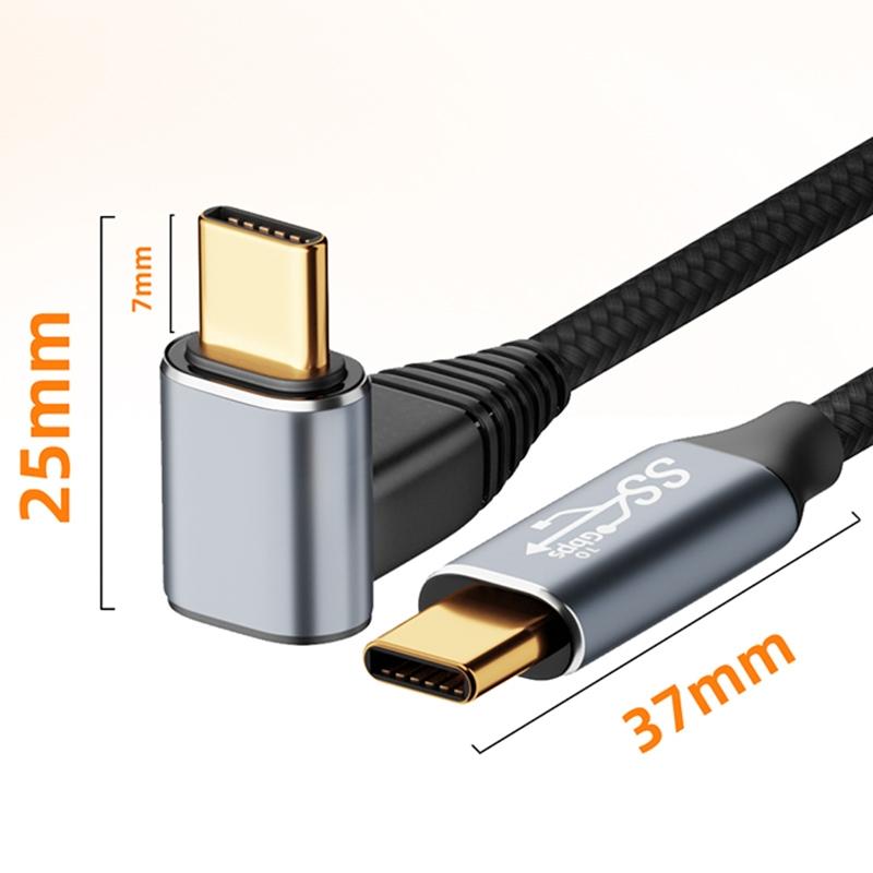 Two Metre Usb C Stereo Curved Extension Cable For Steam Deck With High Speed Performance