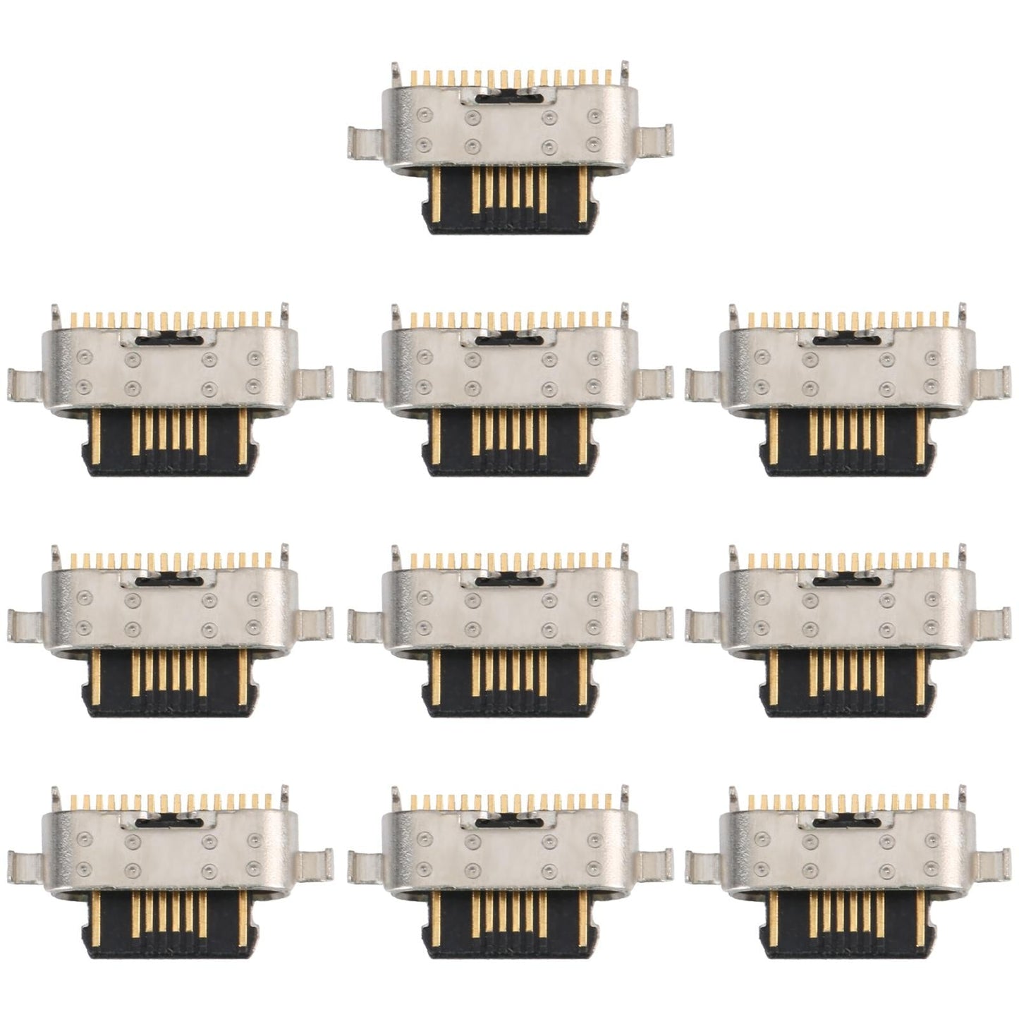 Ten Pack Charging Port Connectors For Motorola One Fusion Mobile Phone Parts