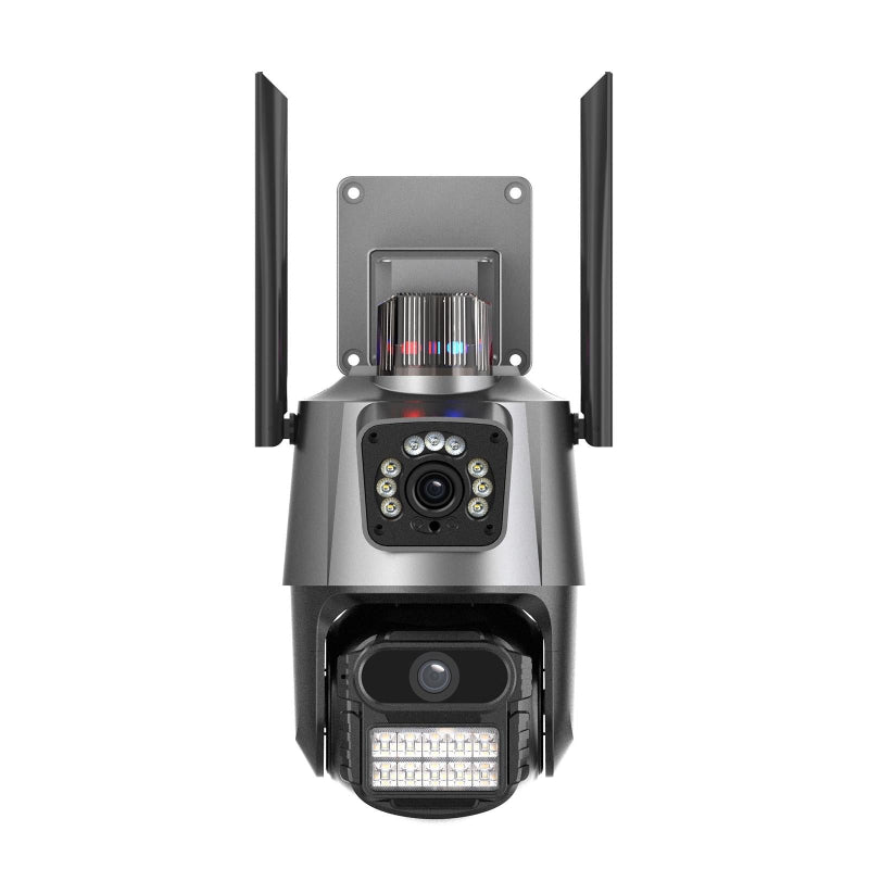 Smart Dual Two Megapixel Wifi Spherical Ip Camera With Humanoid Recognition And Alarm
