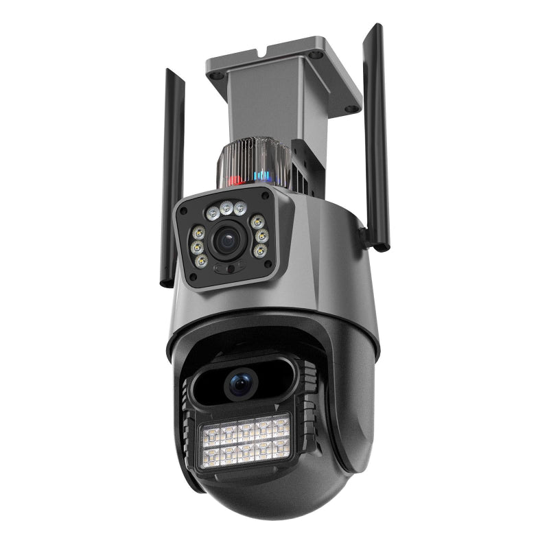 Smart Dual Two Megapixel Wifi Spherical Ip Camera With Humanoid Recognition And Alarm