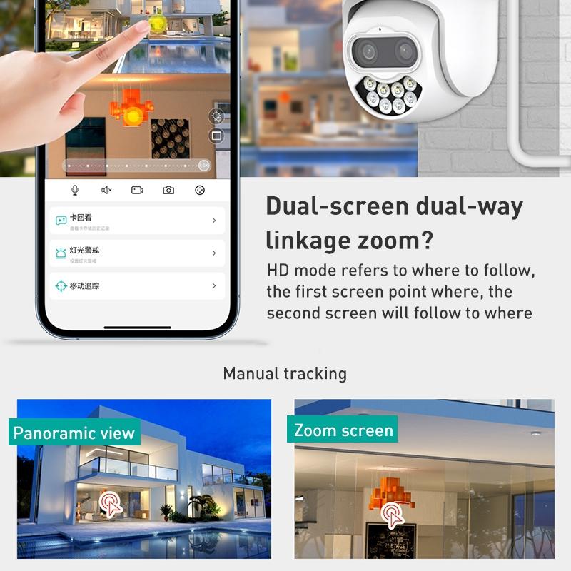 400 Watt Dual Screen Channel Ip Camera With Synchronous Monitoring