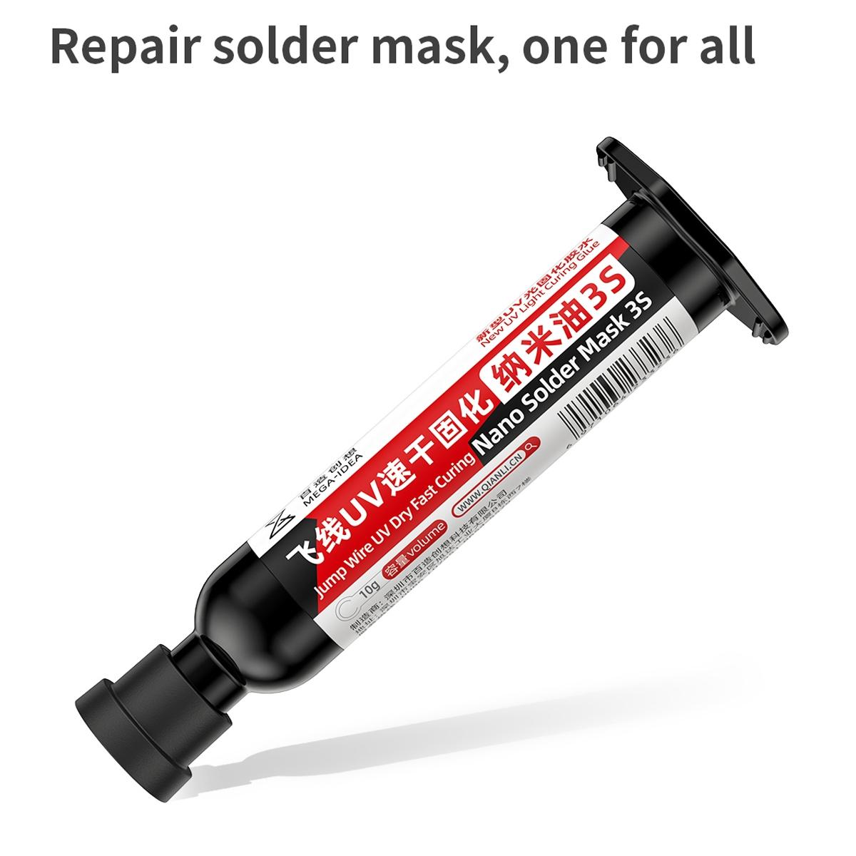 Qianli Mega Idea Nano Solder Mask 3S Jump Wire Fast Curing Glue 3Pcs Set