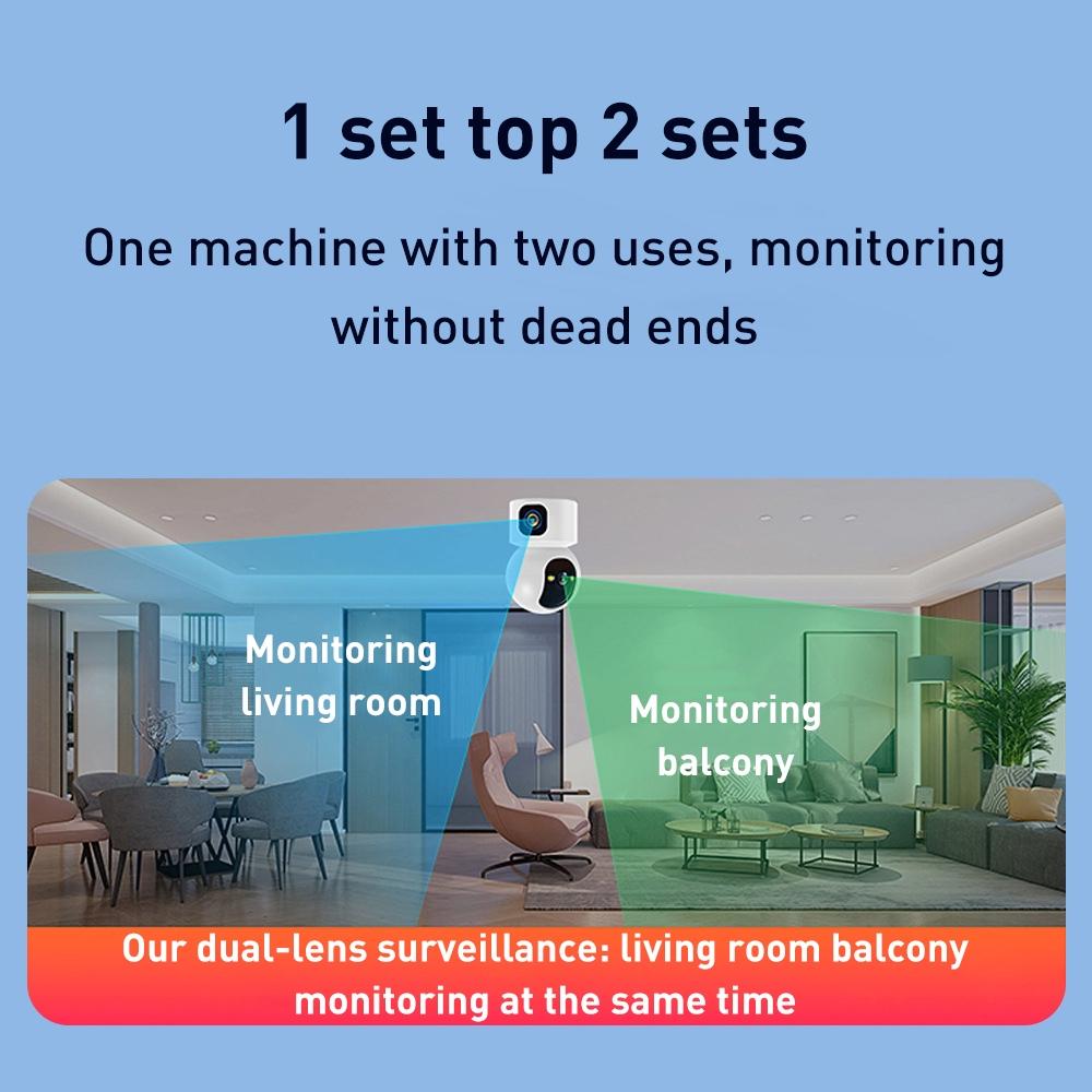 Wireless Smart Ptz Camera 2Mp Dual Lens