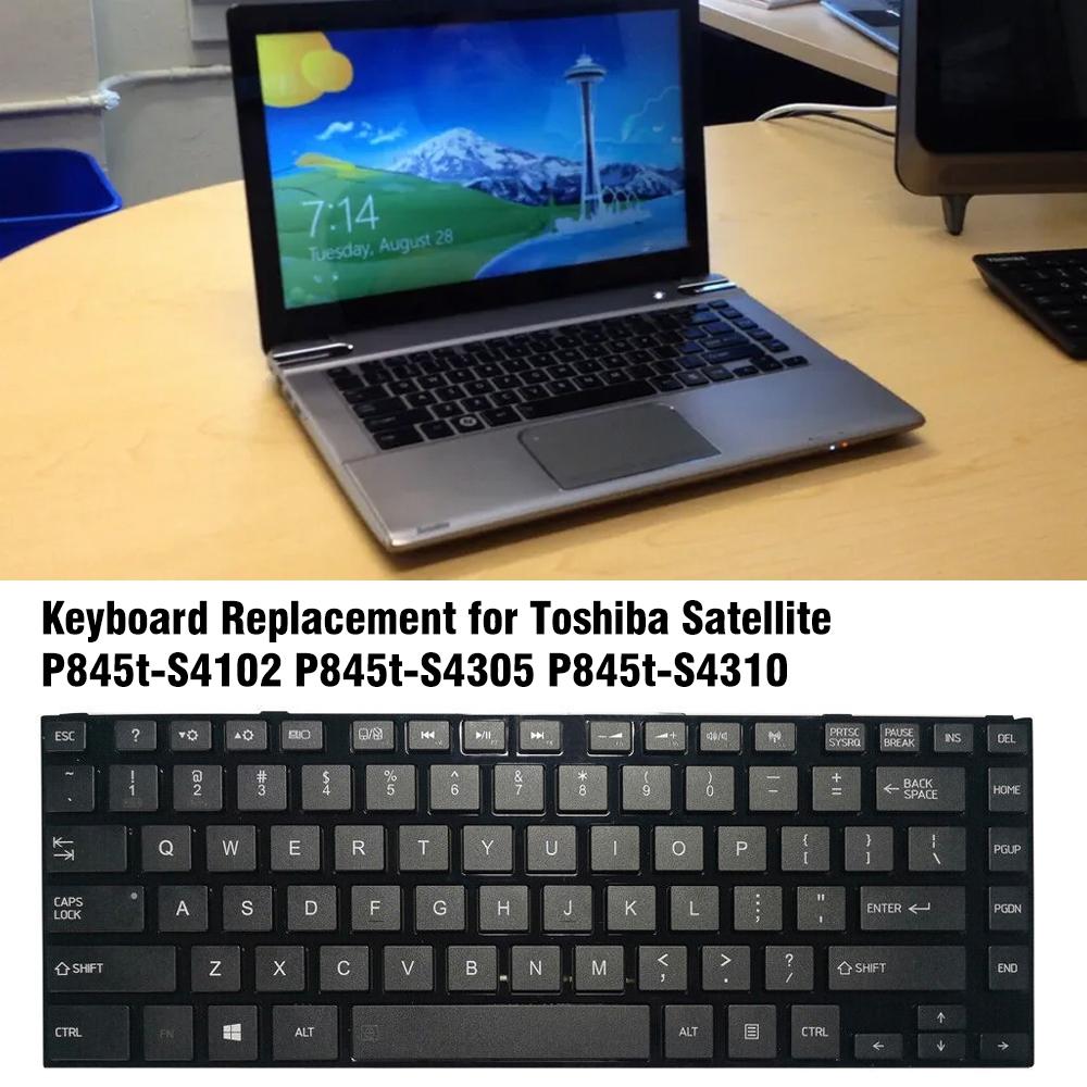 Toshiba L840 L800 Replacement Keyboard With Frame Black For Computers