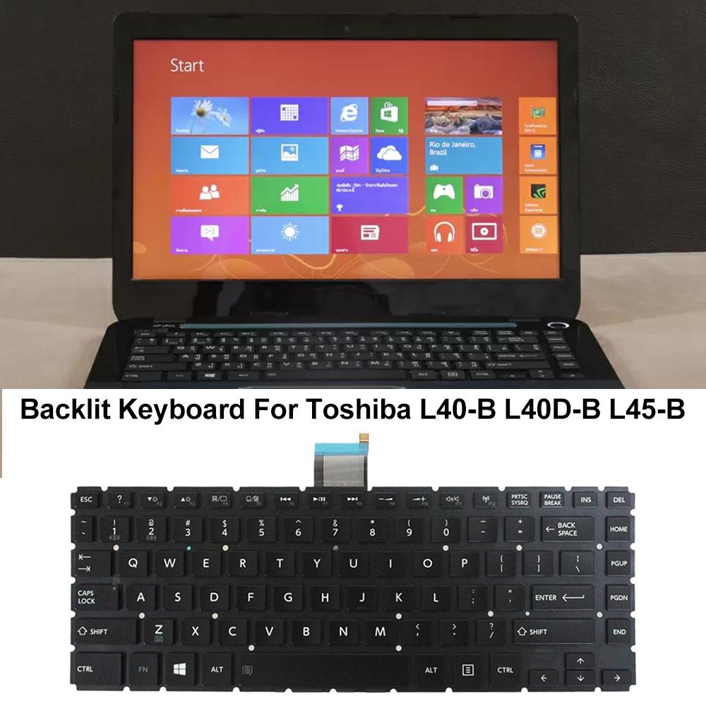 Toshiba L40 B L40d L45 Us Laptop Backlight Keyboard Replacement Part