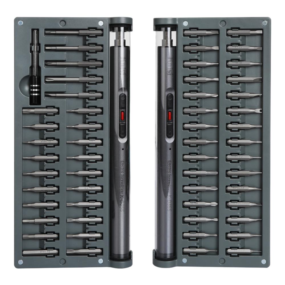 55 In 1 Rechargeable Electric Screwdriver Set With Magnetic Design And Led Illumination