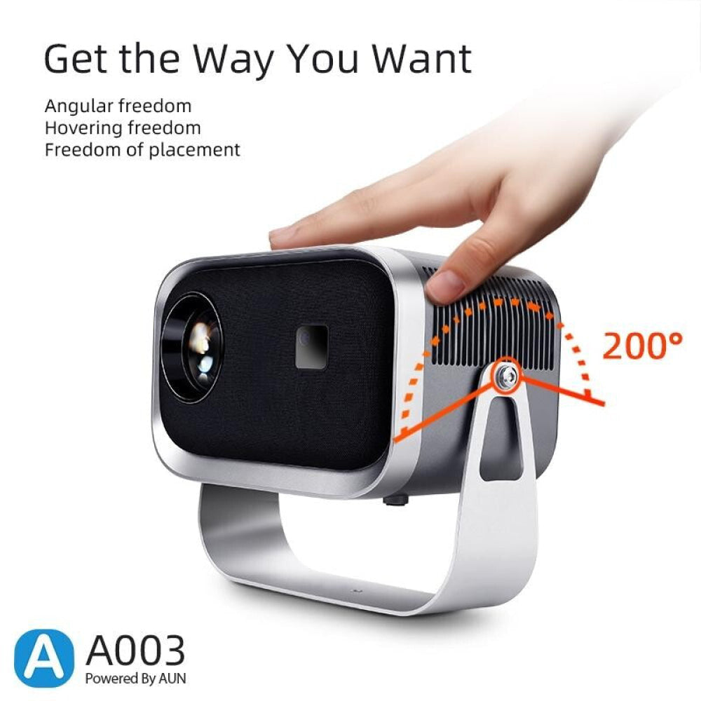 360 Degree Rotating Mini Android Projector 150 Lumens 1280X720p Hd Display