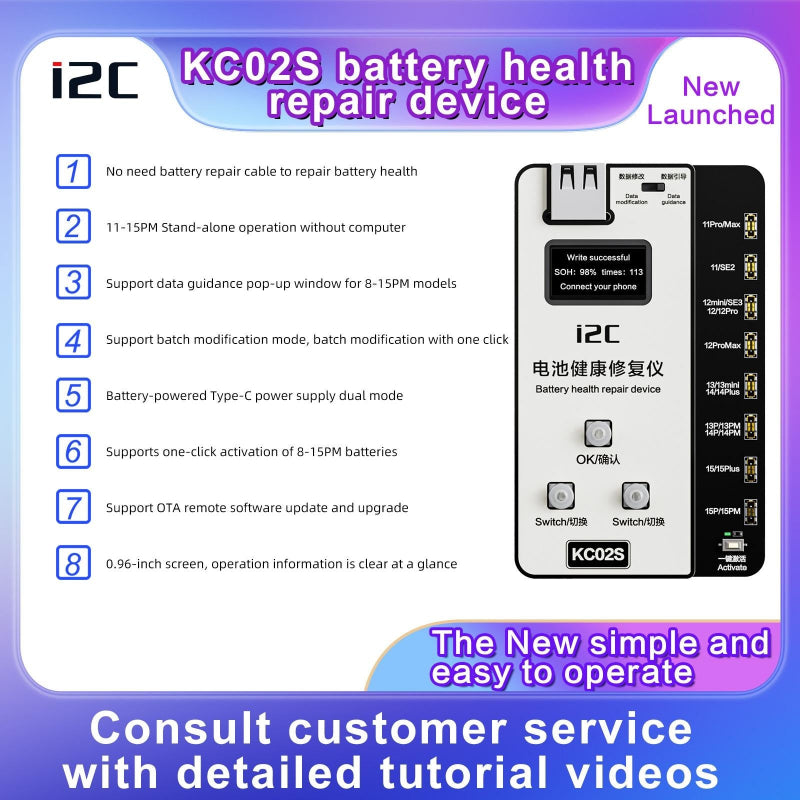 For Iphone Battery Recovery Device 11 15 Series I2c Kc02s Repair And Setup Guide