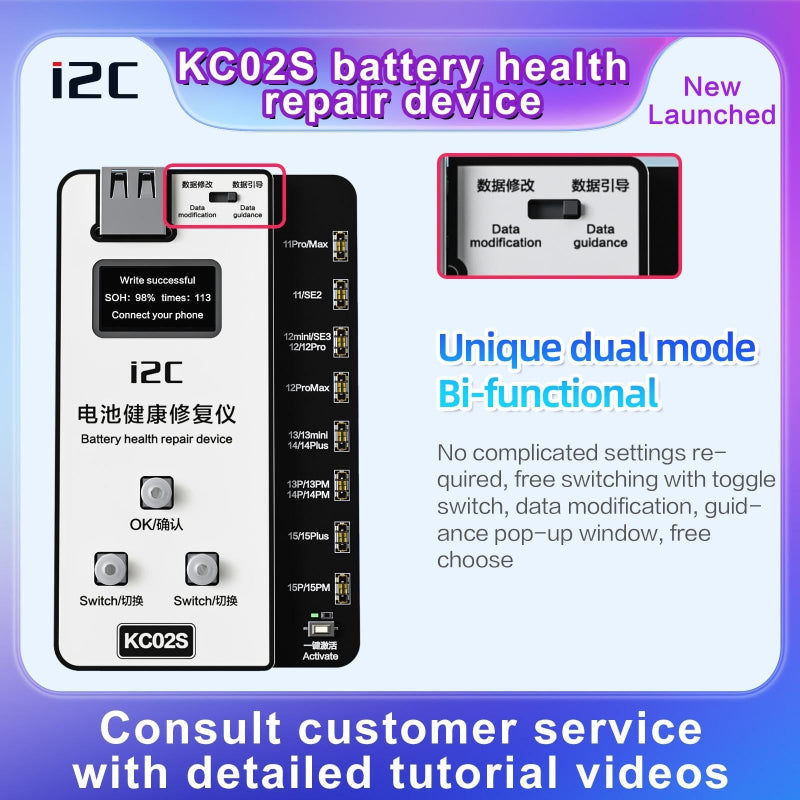 For Iphone Battery Recovery Device 11 15 Series I2c Kc02s Repair And Setup Guide