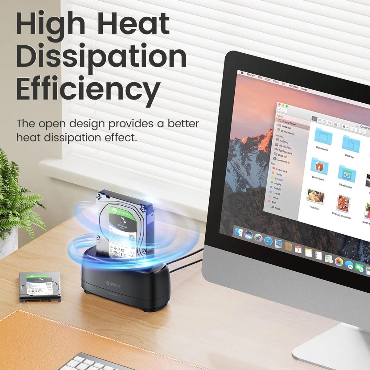 Single Bay Sata Drive Dock For 2.5 And 3.5 Inch Drives With Type C Connection