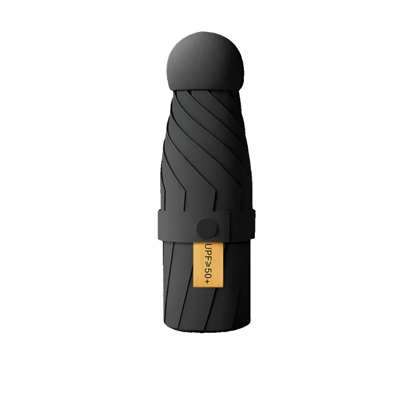New Anti-Uv Enlarged Dual-Purpose Sun Umbrella Small Sunscreen Black Rubber Parasol Parag Mini Capsule