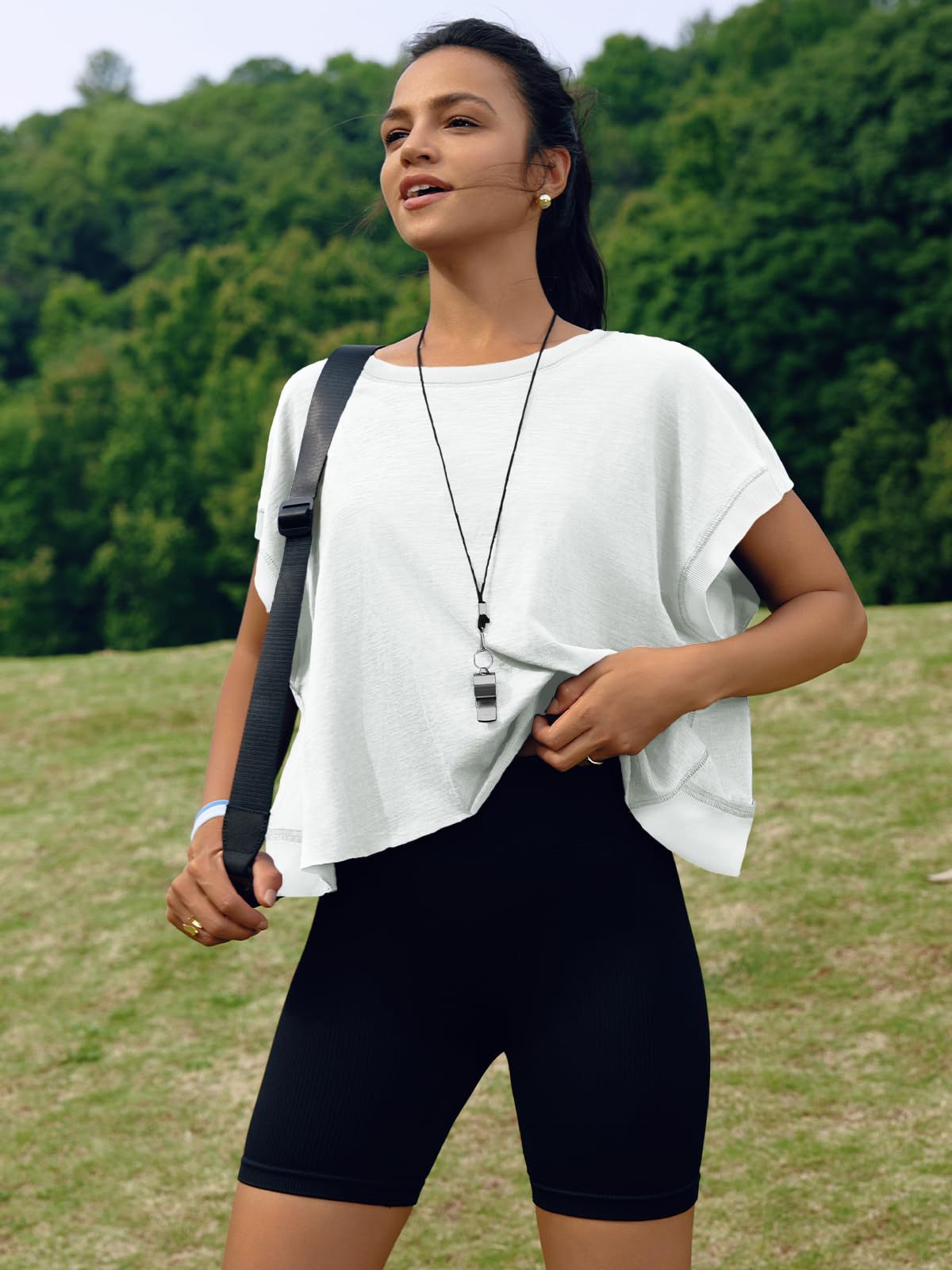 Women's Beautiful Back Sports Yoga T-Shirt Loose Casual Breathable