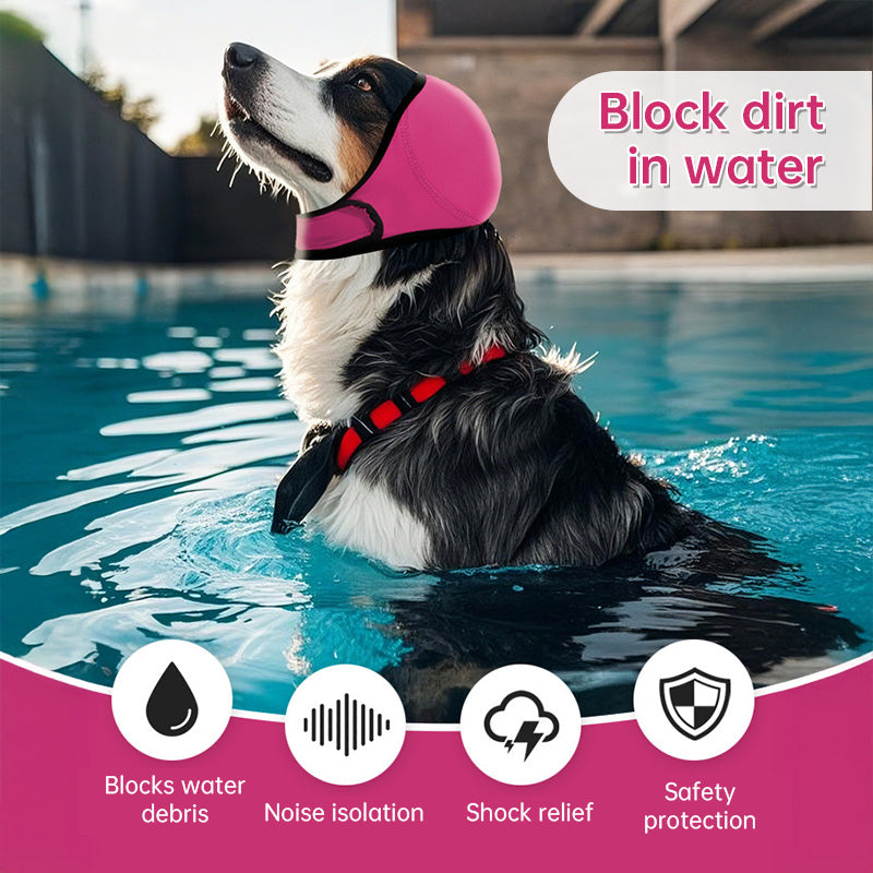 Waterproof Dog Ear Muffs: For Swimming/Grooming Noise Cancelling Calming (Anxiety Relief & Shock Prevention)