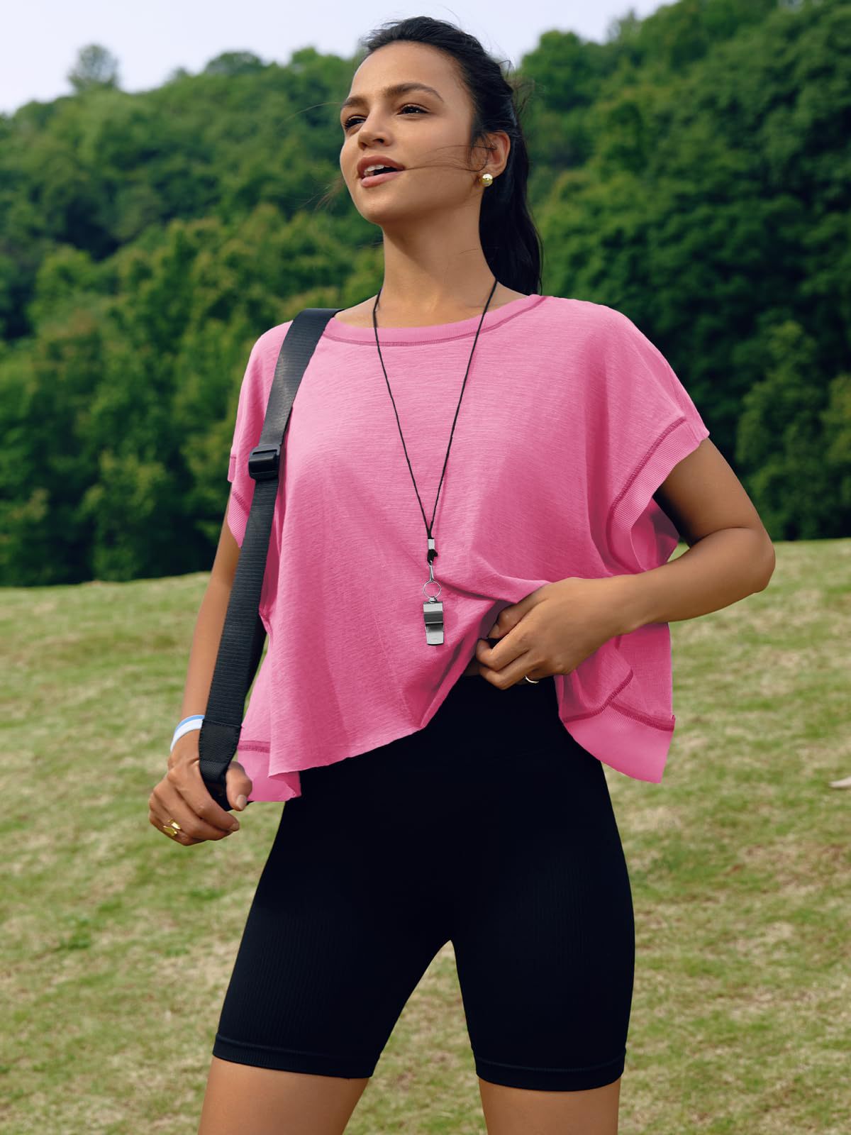Women's Beautiful Back Sports Yoga T-Shirt Loose Casual Breathable