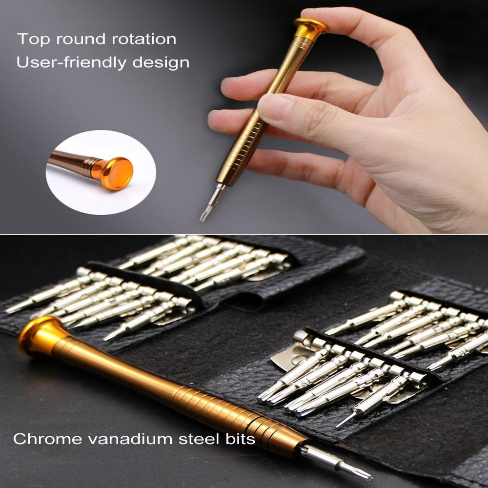 Universal 25 In 1 Screwdriver For Smartphones Cameras Laptops Watches Glasses