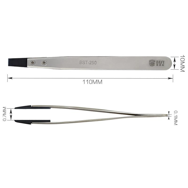 Stainless Steel Anti Static Tweezer Best Bst 250 For Precision Handling