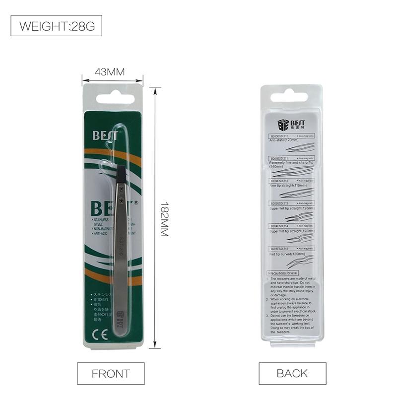 Stainless Steel Anti Static Tweezer Best Bst 250 For Precision Handling
