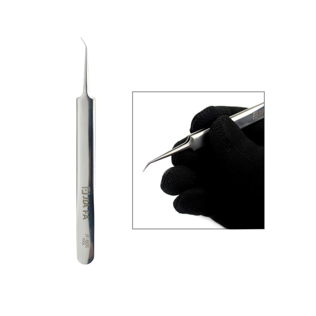 Stainless Steel Curved Tip Tweezers For Electrical And Electronic Applications
