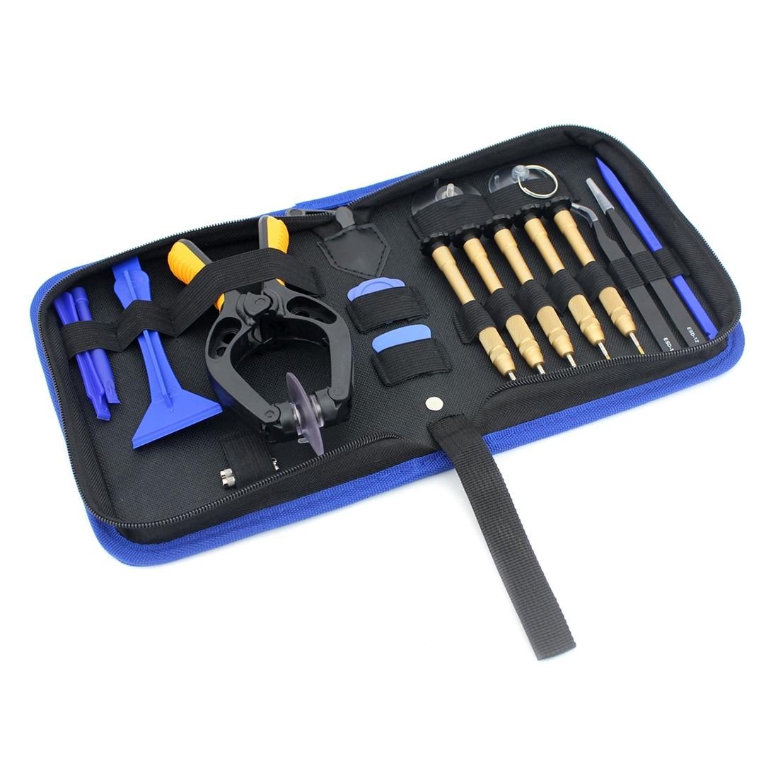 19 In Multi Functional Repair Tool Set With Carrying Bag For Home And Garden Use