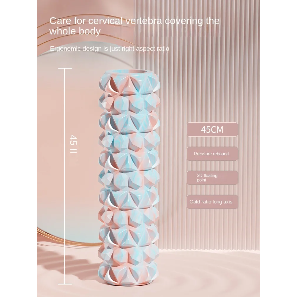Eva 30Cm 45Cm Foam Roller Muscle Massage Gym Yoga Myofascial Release Column For Sports Shaft Fitness Lumbar Back