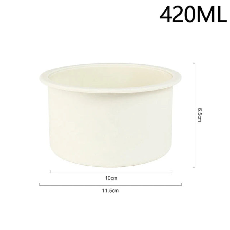 Wax Warmer Heat Resisting Replacement Silicone Bowls Hair Removal With Stirring Stick Non Pan Tool