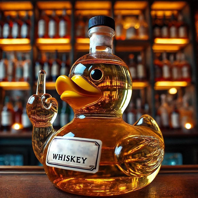 10 Oz Middle Finger Duck Bottle Funny Whiskey Decanter