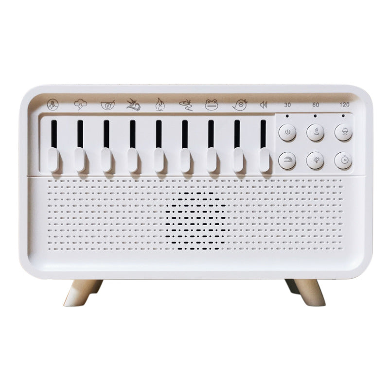 8 White Noise Air Aroma Diffuser Humidifier With Night Light And Bluetooth