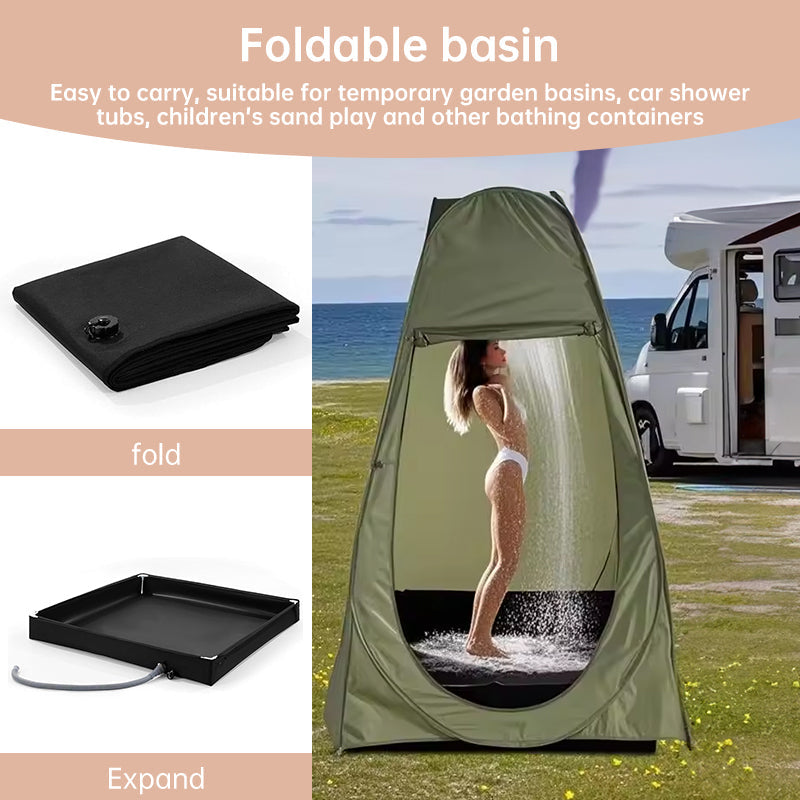 Folding Outdoor Camping Shower Tray Base For Pets & Travel
