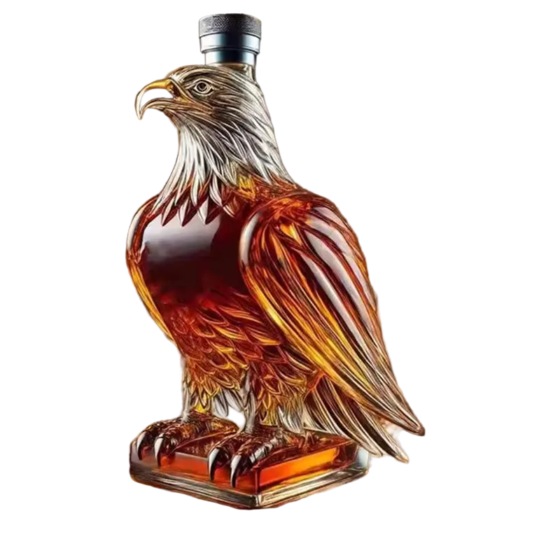 Small Eagle Shaped Whiskey Decanter Exquisite Glass Bottle For Home Decor
