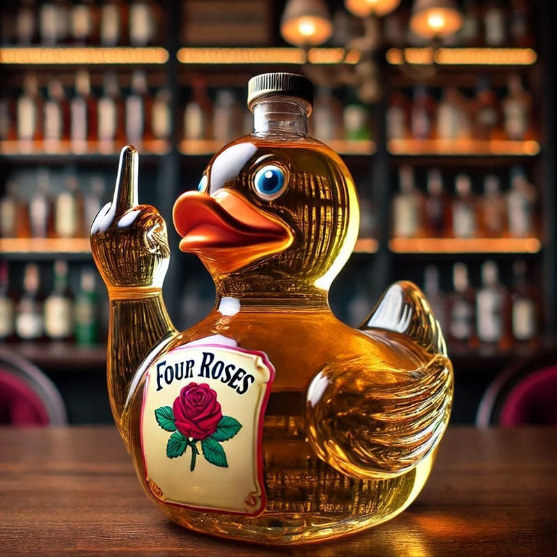 10 Oz Middle Finger Duck Bottle Funny Whiskey Decanter