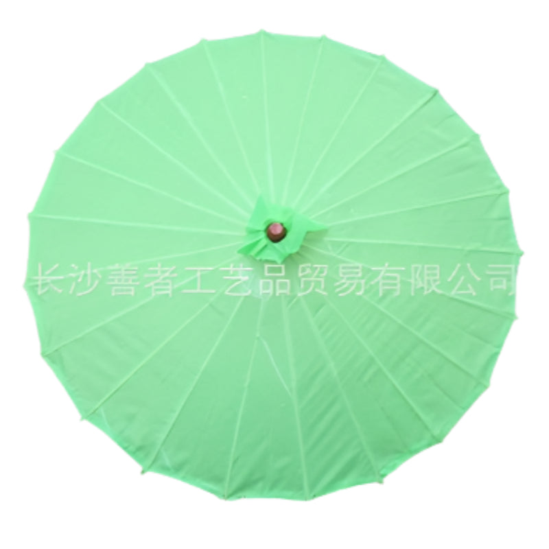 Chinese Colored Fabric Umbrella White Pink Parasols China Traditional Dance Japanese Silk Props