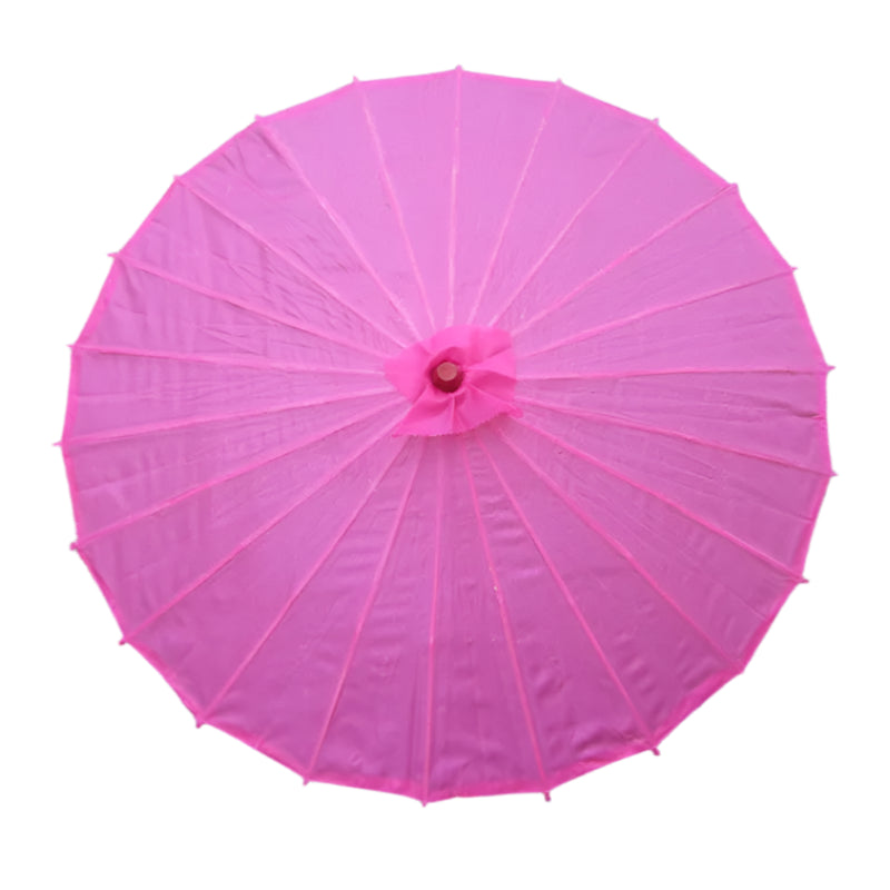 Chinese Colored Fabric Umbrella White Pink Parasols China Traditional Dance Japanese Silk Props