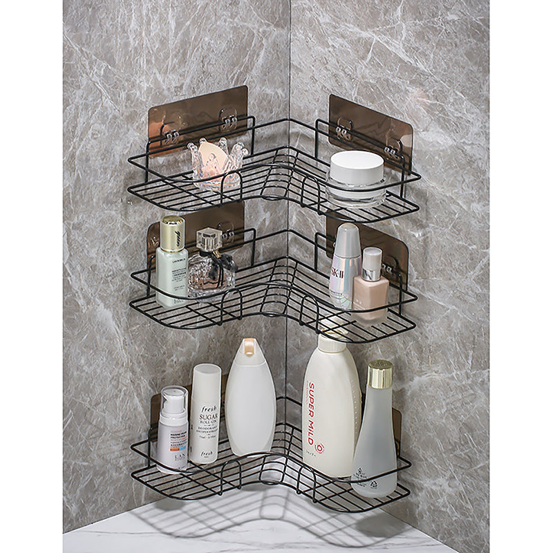 Corner Shelf Shower Gold No Drill Storage Rack Holder Bathroom Organiser Accessories