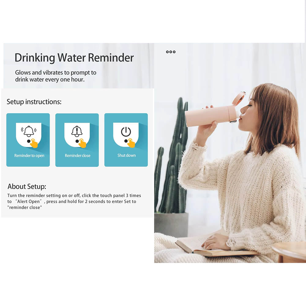 Smart Water Bottle With Temperature Display Vacuum Usb Charging Thermos 12H Hot Cup 320Ml Drinking Reminder Insulate