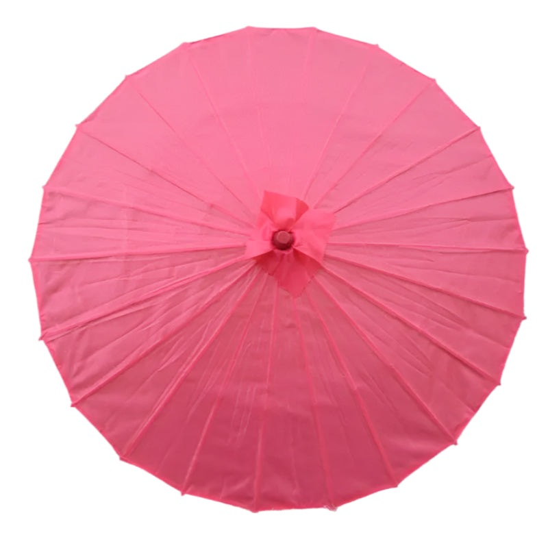 Chinese Colored Fabric Umbrella White Pink Parasols China Traditional Dance Japanese Silk Props