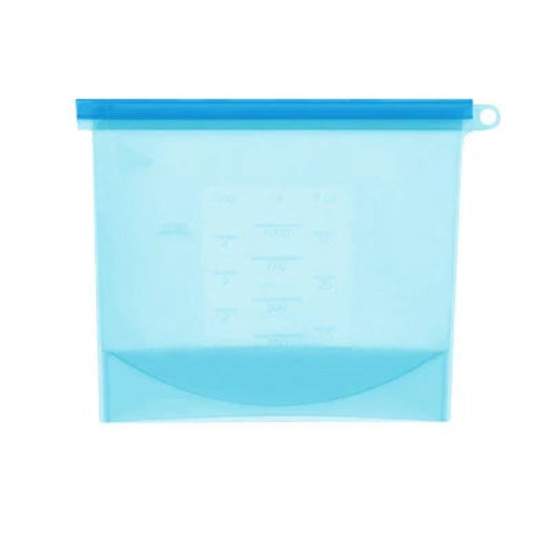 Silicone Bags Reusable Food Airtight Seal Grade For Vegetable Liquid Snack Meat