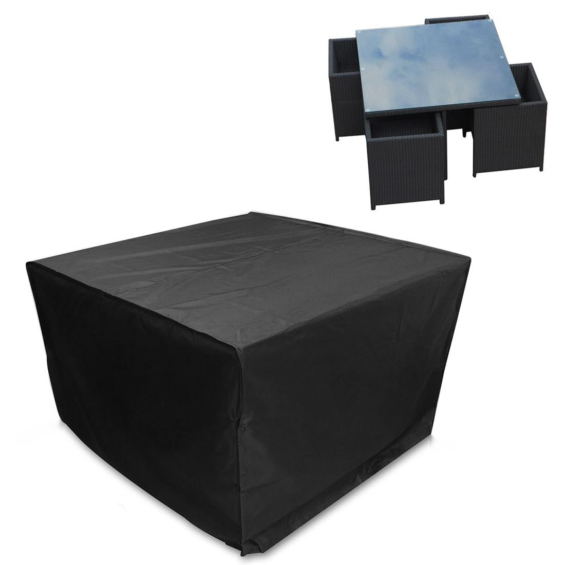 Outdoor Furniture Set Cover Waterproof Anti Uv Dust Proof Oxford Cloth Black
