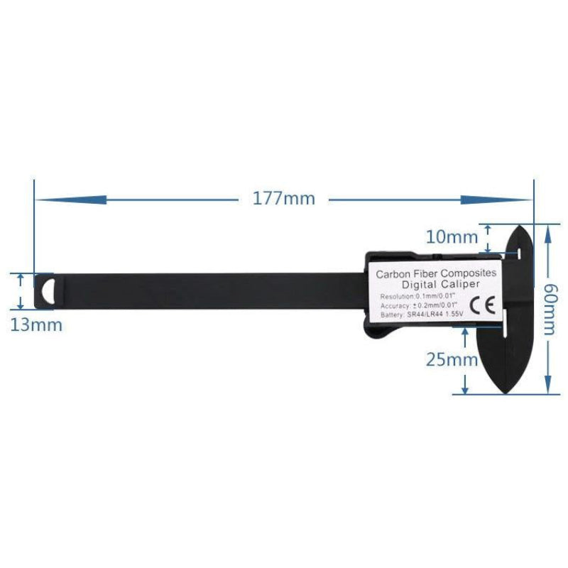 Digital Display Vernier Caliper Plastic Fiber Precision Measurement Tool