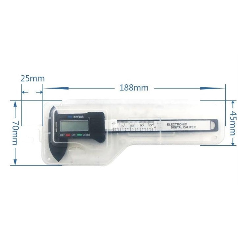 Digital Display Vernier Caliper Plastic Fiber Precision Measurement Tool